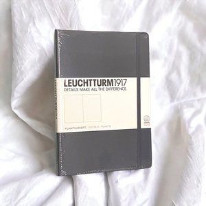 Leuchtturm 1917 Hardcover Dot Grid Notebook in Anthracite - A5 New Sealed